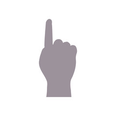 vector of hand icon on white background