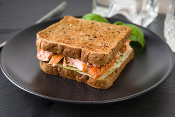 Vollkorntoast mit Lachs