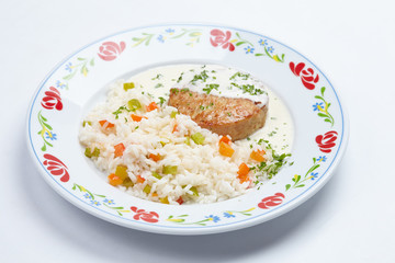 cutlet with rice