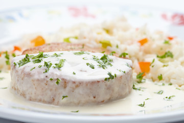 cutlet with rice