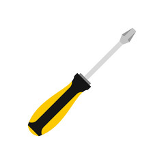 Screwdriver icon in flat style on a white background vector illustration