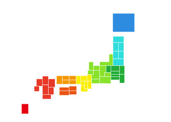 日本地図のエリアマップ