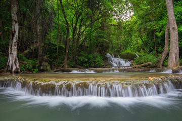 Waterfall in deep natural forest