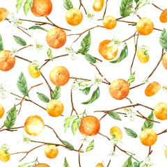 watercolor pattern orange 
