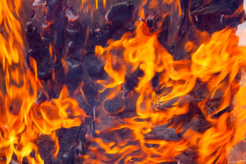 blaze fire.  flame texture.  background. hot
