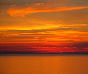 Obraz premium Sunset Over The Ocean