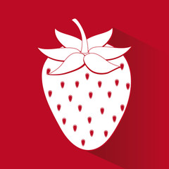 Strawberry fruit icon. Organic and healthy food theme. Colorful design. Vector illustration