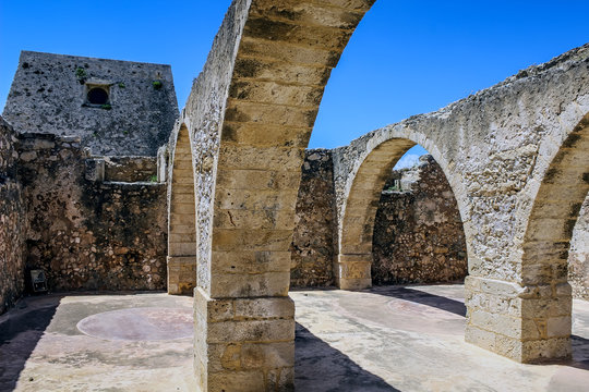 Vaulted passages in a fortress