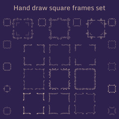 Bunch of simple and elegant square frames design templates.