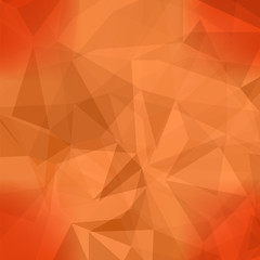 Orange Light Polygonal Mosaic Background.  Business Design Templates. Triangular Geometric Pattern