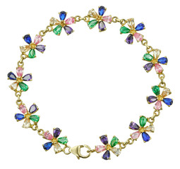 Bracelet with colored stones