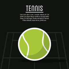 Ball and league icon. Tennis sport and hobby theme. Colorful design. Vector illustration
