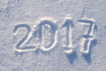 year 2017 on snow