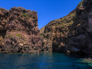 Coast of the beautiful island of the Lipari, Aeolian Sicily