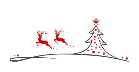 Christmas Tree and Deers