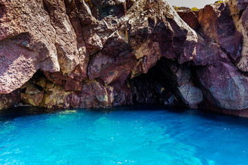 Coast of the beautiful island of the Lipari, Aeolian Sicily
