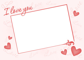 любовное письмо, рамка