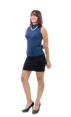 Portrait of happy young business woman