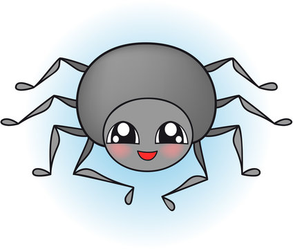 icon happy fun spider for design