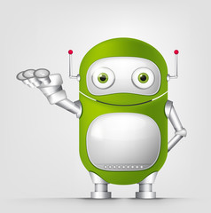 Green robot character