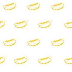 Hot Dogs Background. Hotdogs Seamless Pattern