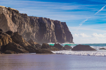 Praia Do Tonel, small isolated beach in Alentejo region, Sagres, Portugal