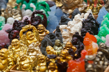Colorful Happy Buddha Figurines