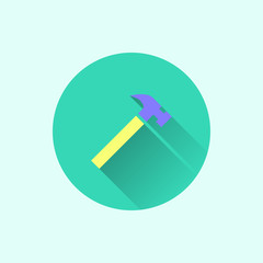 hammer icon. flat style