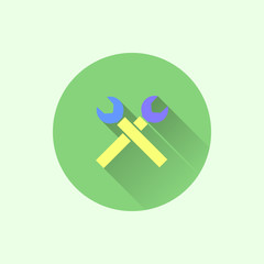 spanner icon. flat style