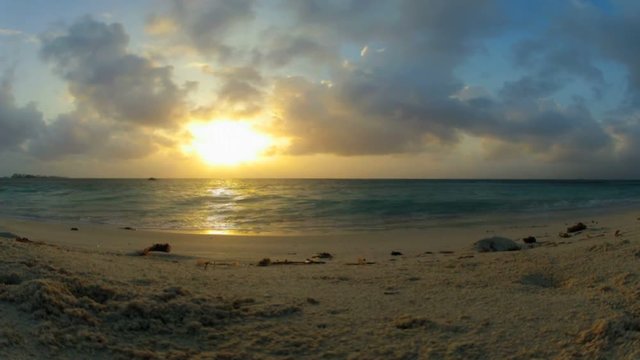 Sunrise timelapse san blas islands, panama