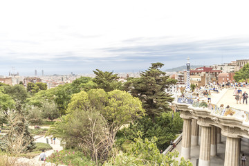 Park Guell in Barcelona, Spain