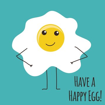 Fried egg icon. World egg day. Have a happy egg day.