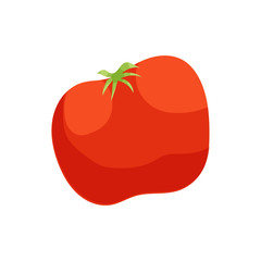 Tomato icon in cartoon style isolated on white background vector illustration