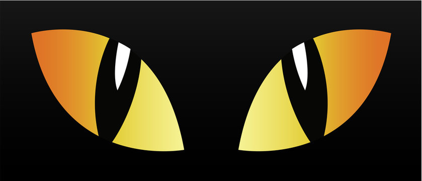 Gelb Orangene Katzen Augen Halloween