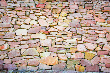 Old ancient wall made from stone.