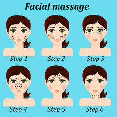 vector girl portrait with facial skin patch