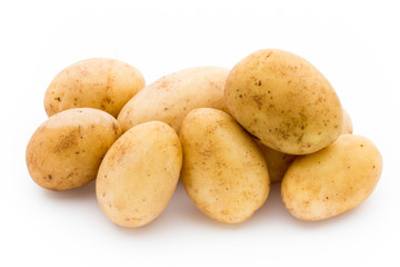 New potato isolated on white background.