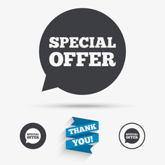 Special offer sign icon. Sale symbol.