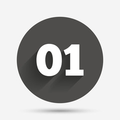 First step sign. Loading process symbol.