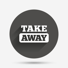 Take away sign icon. Takeaway food or drink.