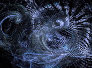 Abstract purple chaos fractal