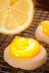 biscuits with homemade lemon curd