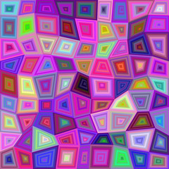 Multicolor irregular rectangle mosaic background