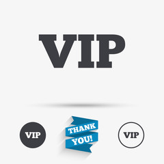 Vip sign icon. Membership symbol.