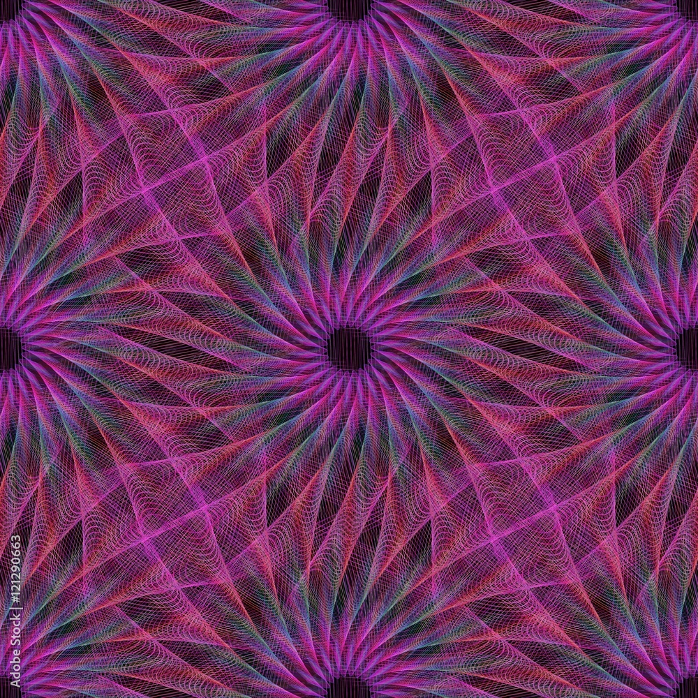 Poster purple repeating abstract fractal pattern