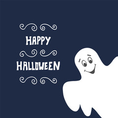 Halloween Background with Ghost