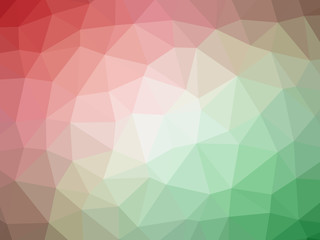 Red green gradient polygon shaped background