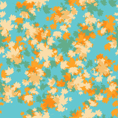 Obraz na płótnie Canvas Autumn maple seamless