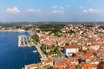 Fototapeta na wymiar Panoramic view of Rovinj, Croatia, Europe