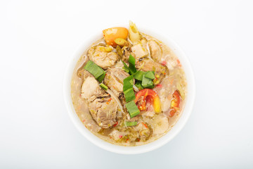 Hot and spicy pork rib hot pot with tamarind